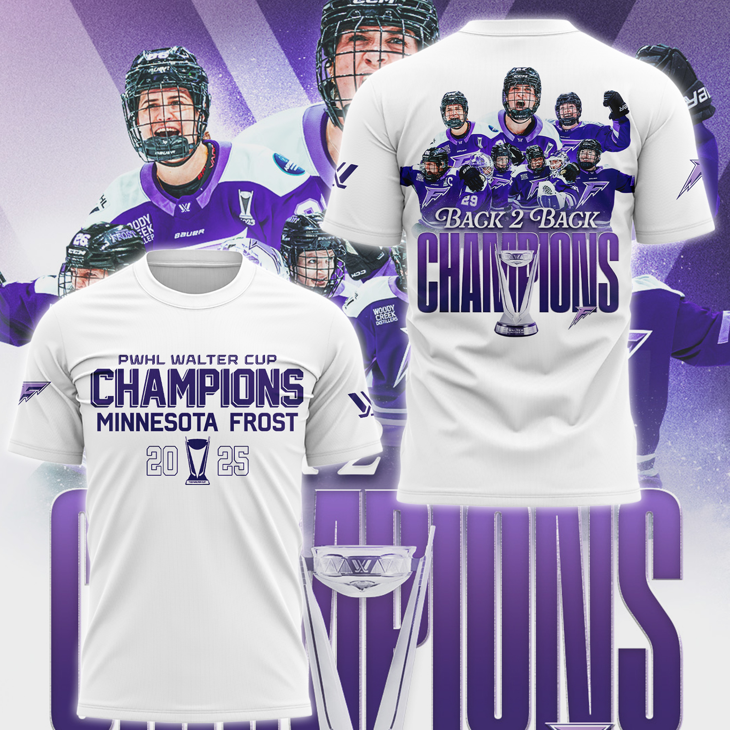 Minnesota Frost PWHL Water Cup 2025 Champions Shirt Minnesota Frost PWHL Water Cup 2025 Champions Shirt