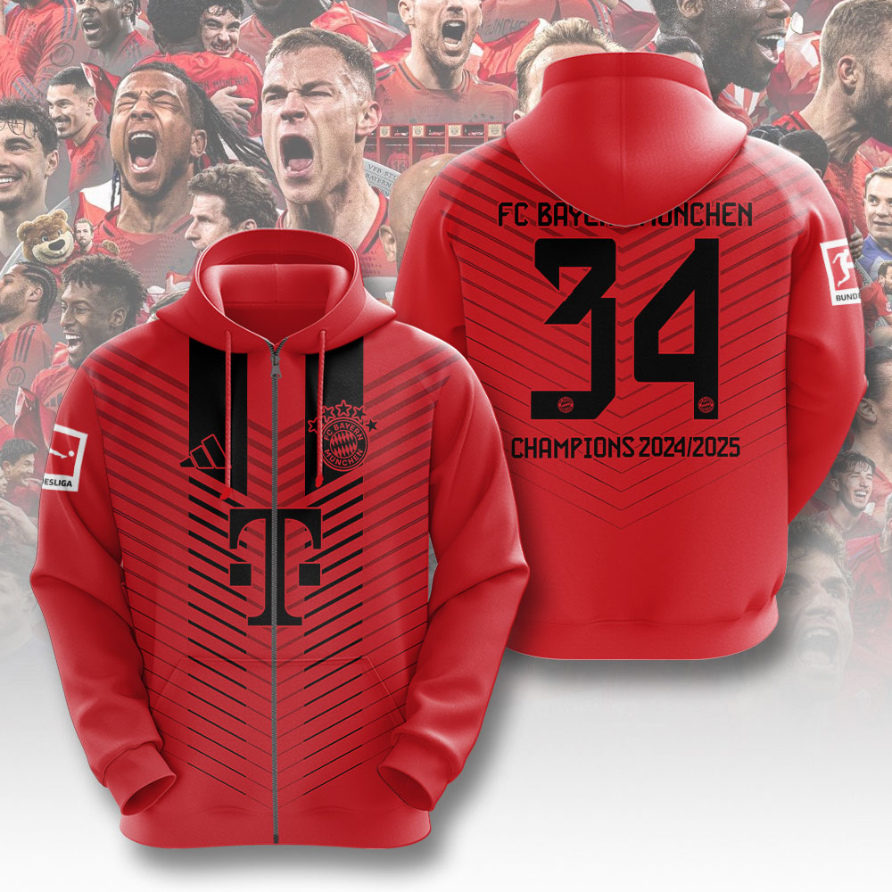 Bayern Munich Champions Bundesliga 2025 Special Hoodie Bayern Munich Champions Bundesliga 2025 Special Hoodie