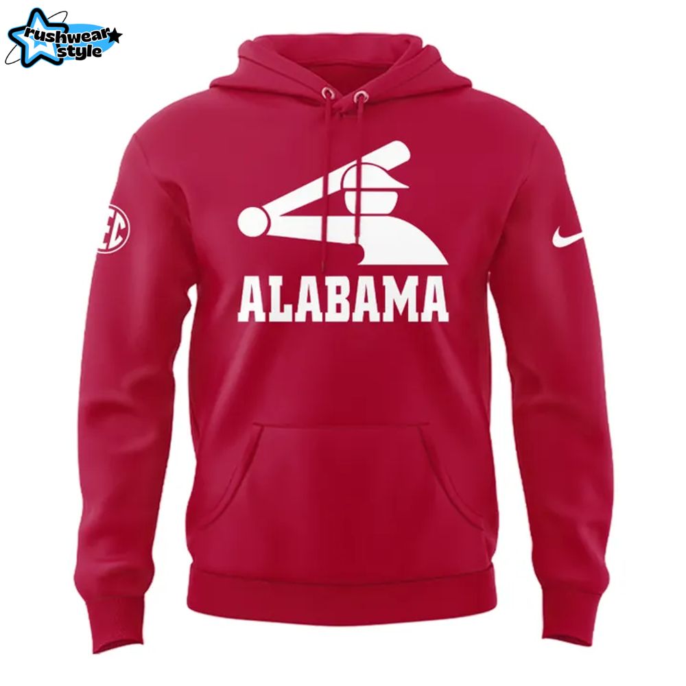 Alabama Crimson Tide MLB Throwback Logo Red Hoodie Alabama Crimson Tide MLB Throwback Logo Red Hoodie