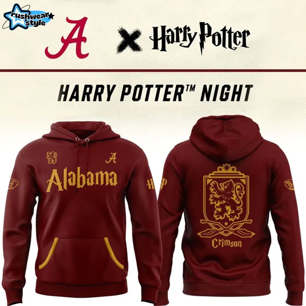 Alabama Crimson Tide Special 2025 Harry Potter Night Hoodie Alabama Crimson Tide Special 2025 Harry Potter Night Hoodie