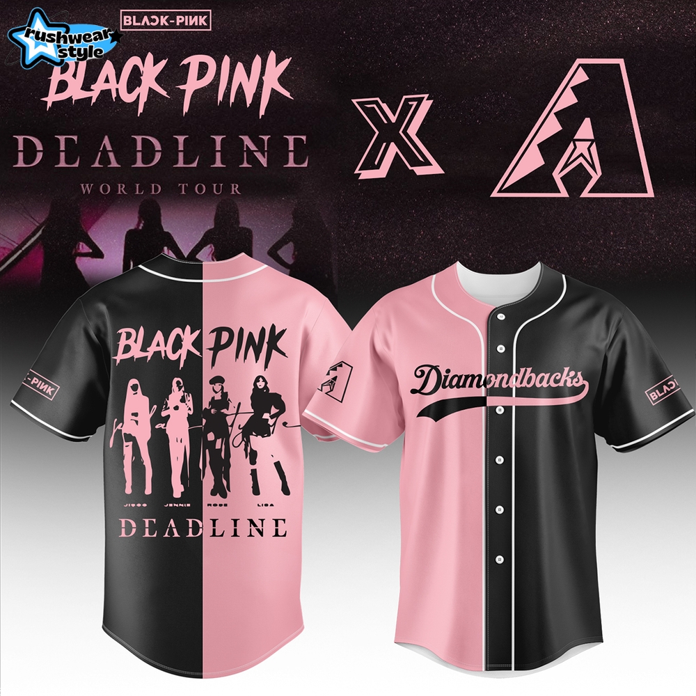 Arizona Diamondbacks x Blackpink Deadline World Tour Baseball Jersey 2025 Arizona Diamondbacks x Blackpink Deadline World Tour Baseball Jersey 2025