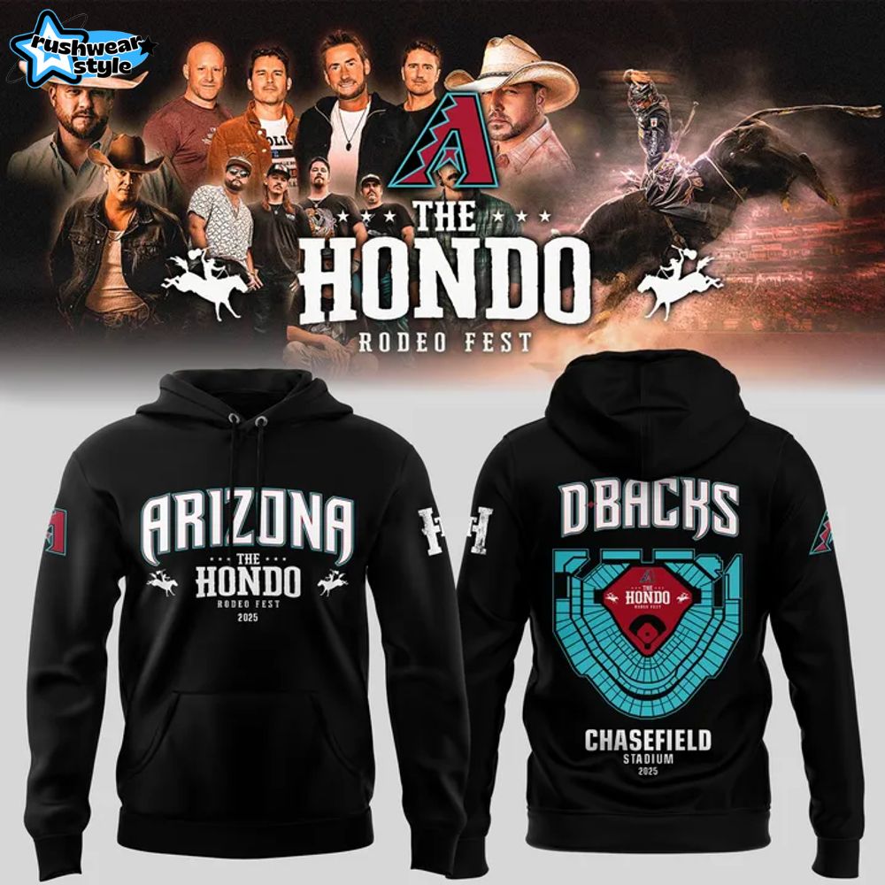 Arizona Diamondbacks x The Hondo Rodeo Fest Black Hoodie Arizona Diamondbacks x The Hondo Rodeo Fest Black Hoodie