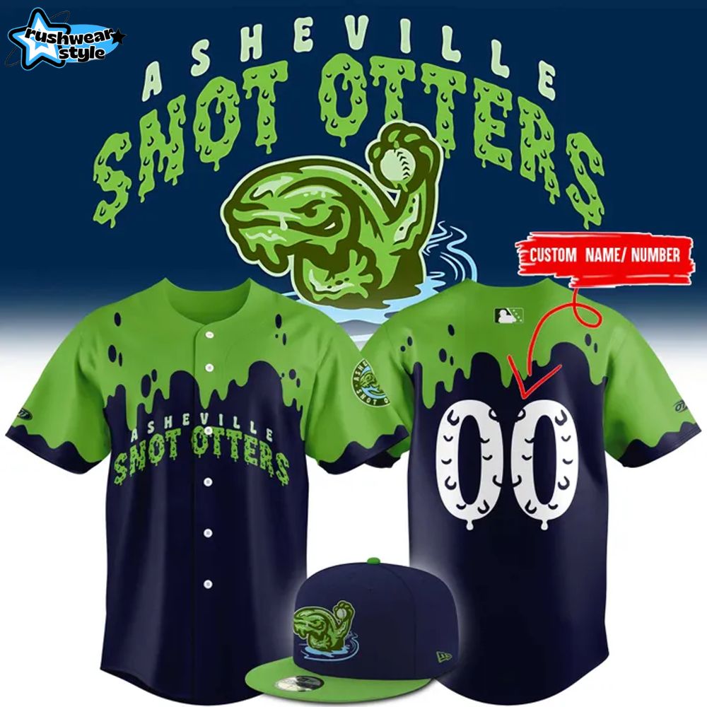 Asheville Tourists The Asheville Snot Otters Baseball Jersey Asheville Tourists The Asheville Snot Otters Baseball Jersey