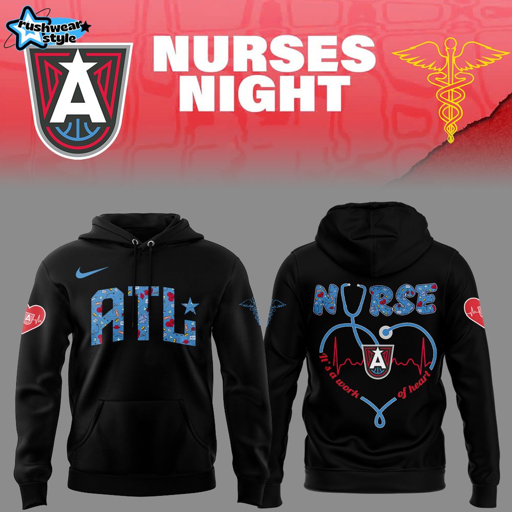 Atlanta Dream X Nurses Night Special Black Hoodie Atlanta Dream X Nurses Night Special Black Hoodie