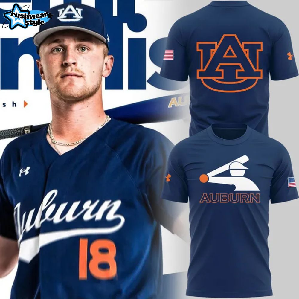 Auburn Tigers Baseball Special New Navy T-shirt Auburn Tigers Baseball Special New Navy T-shirt