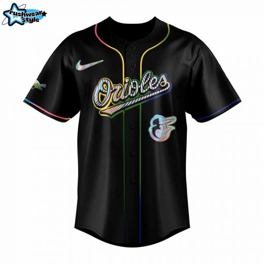 Baltimore Orioles Pride Night 2025 Special Black Baseball Jersey