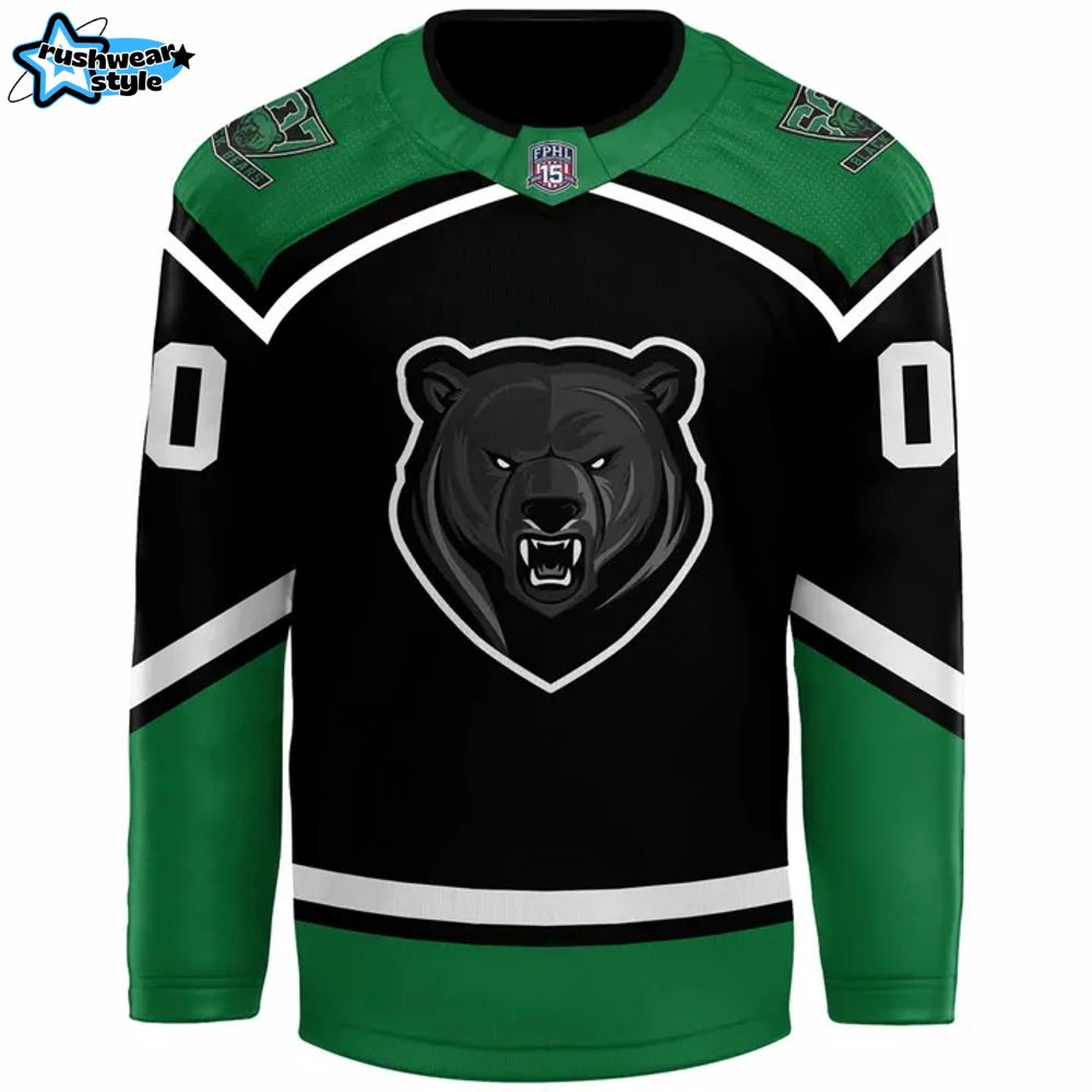 Binghamton Black Bears x Commissioner's Cup Champions Hockey Jersey Binghamton Black Bears x Commissioner's Cup Champions Hockey Jersey