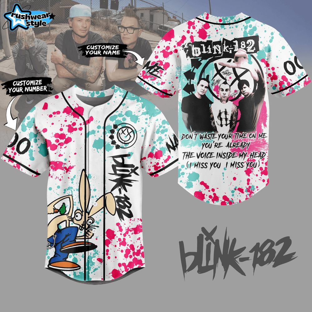 Blink - 182 Custom Baseball Jersey Blink - 182 Custom Baseball Jersey