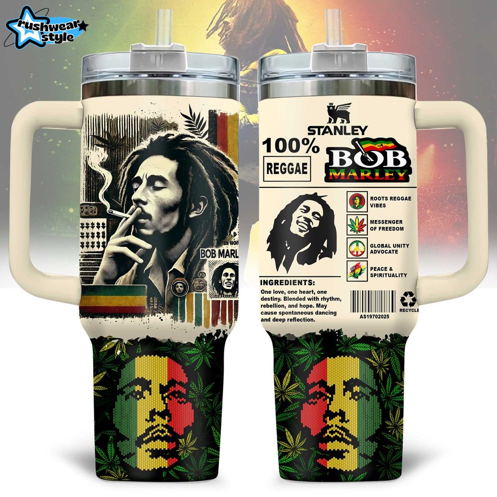 Bob Marley Roots Reggae Vibes 40oz Stanley Tumbler Bob Marley Roots Reggae Vibes 40oz Stanley Tumbler