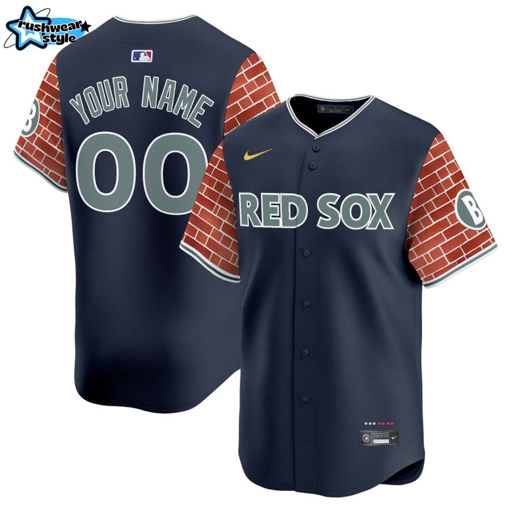 Boston Red Sox 2025 Fenway Red Brick Style Special Black Baseball Jersey Boston Red Sox 2025 Fenway Red Brick Style Special Black Baseball Jersey