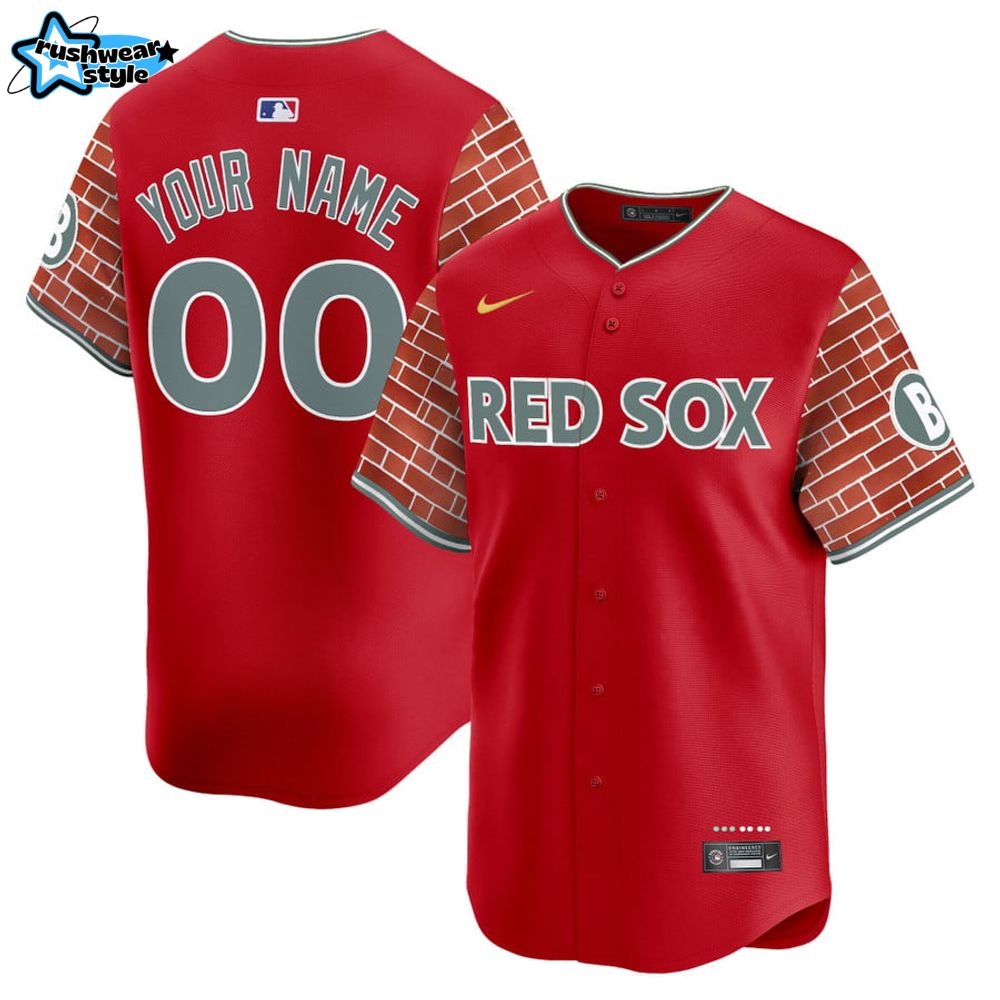 Boston Red Sox 2025 Fenway Red Brick Style Special Red Baseball Jersey Boston Red Sox 2025 Fenway Red Brick Style Special Red Baseball Jersey