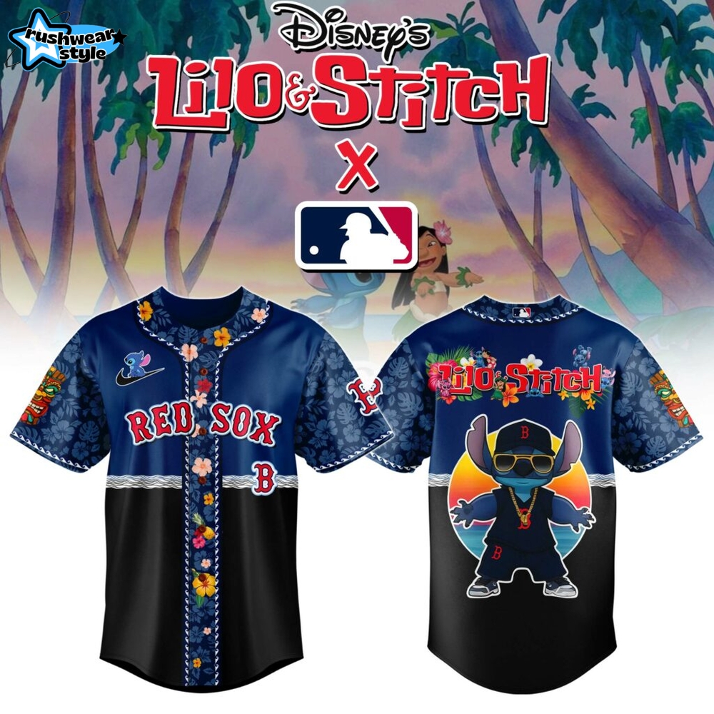Boston Red Sox MLB x Lilo & Stitch Jersey Boston Red Sox MLB x Lilo & Stitch Jersey