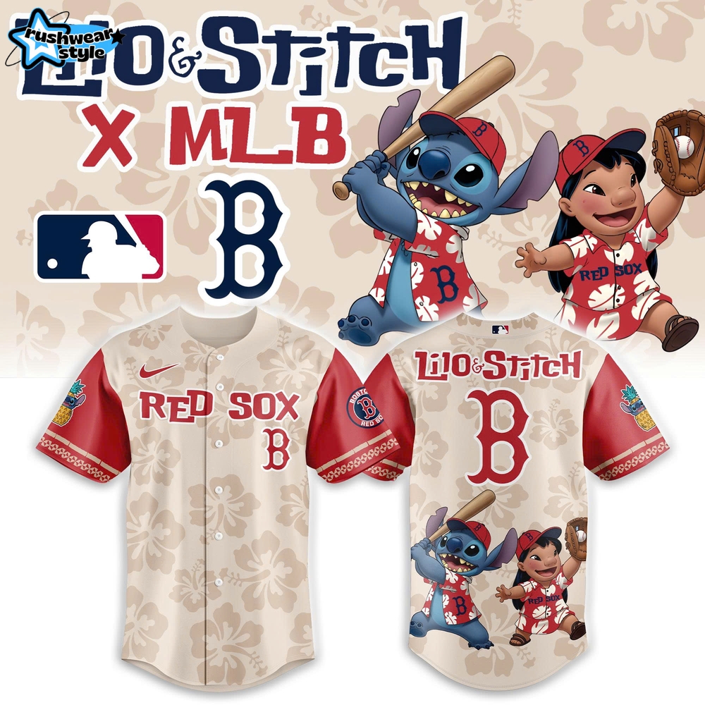 Boston Red Sox x Lilo & Stitch 2025 Baseball Jersey Combo Boston Red Sox x Lilo & Stitch 2025 Baseball Jersey Combo