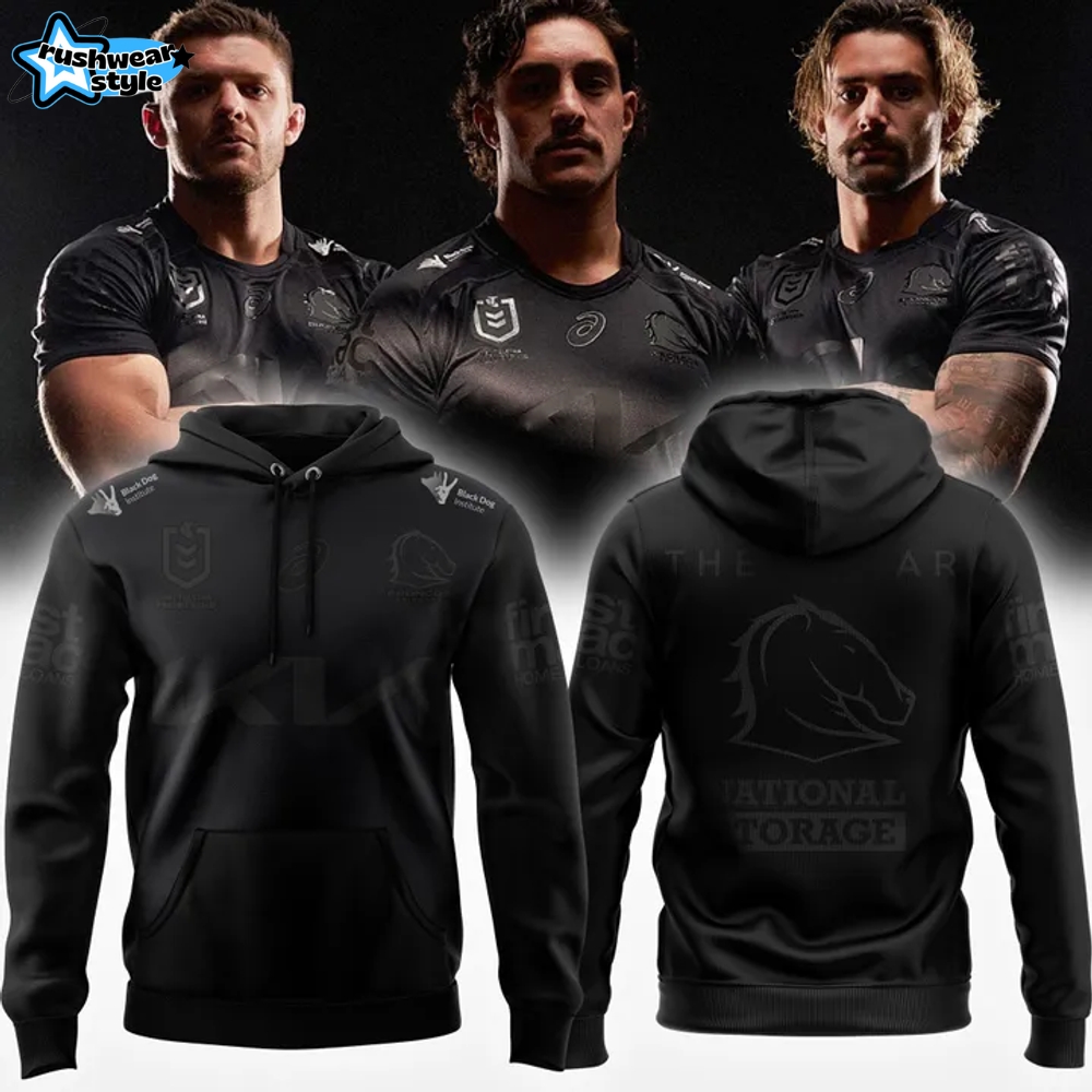 Brisbane Broncos All Black Special New Hoodie Brisbane Broncos All Black Special New Hoodie