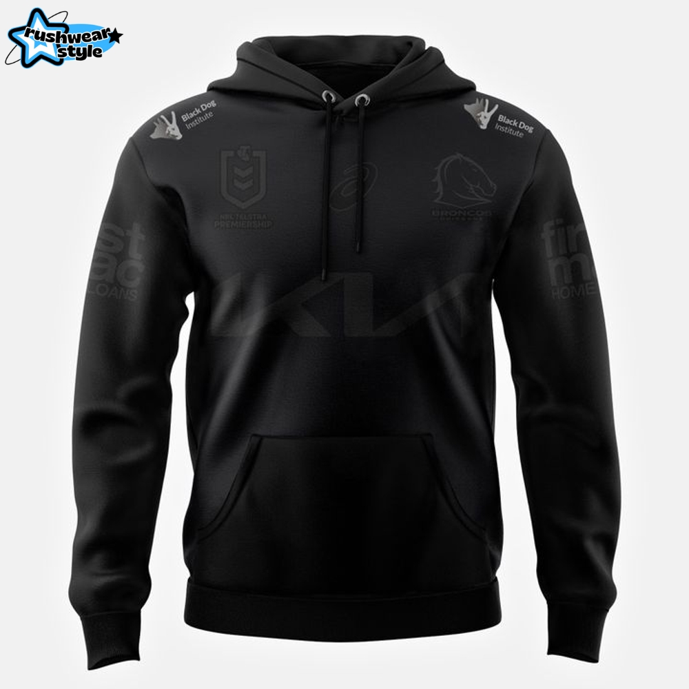 Brisbane Broncos All Black Special New Hoodie Brisbane Broncos All Black Special New Hoodie