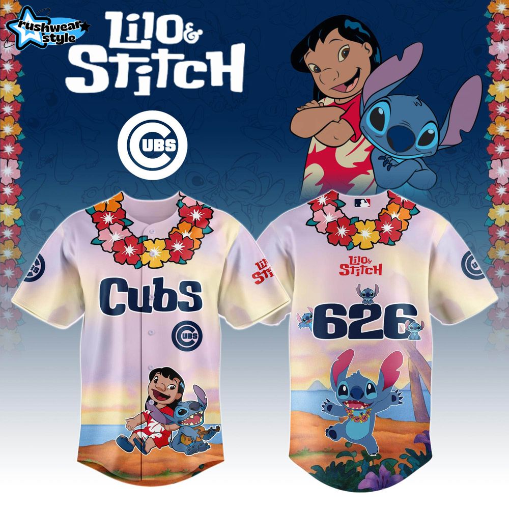 Chicago Cubs MLB x Lilo and Stitch New 2025 Jersey Chicago Cubs MLB x Lilo and Stitch New 2025 Jersey