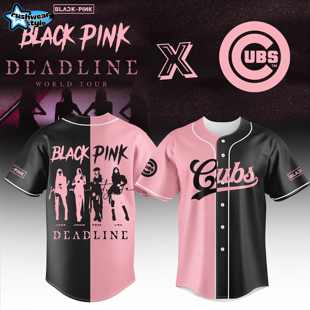 Chicago Cubs x Blackpink Deadline World Tour Baseball Jersey 2025 Chicago Cubs x Blackpink Deadline World Tour Baseball Jersey 2025