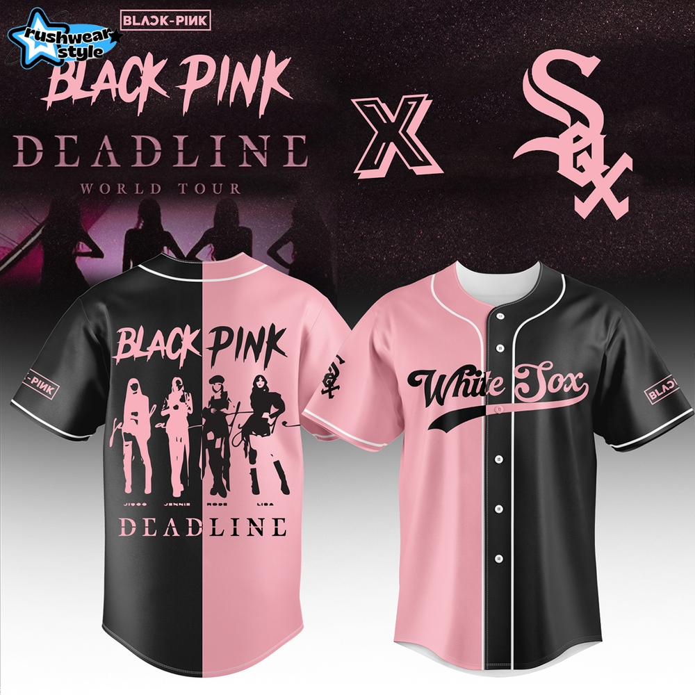 Chicago White Sox x Blackpink Deadline World Tour Baseball Jersey 2025 Chicago White Sox x Blackpink Deadline World Tour Baseball Jersey 2025