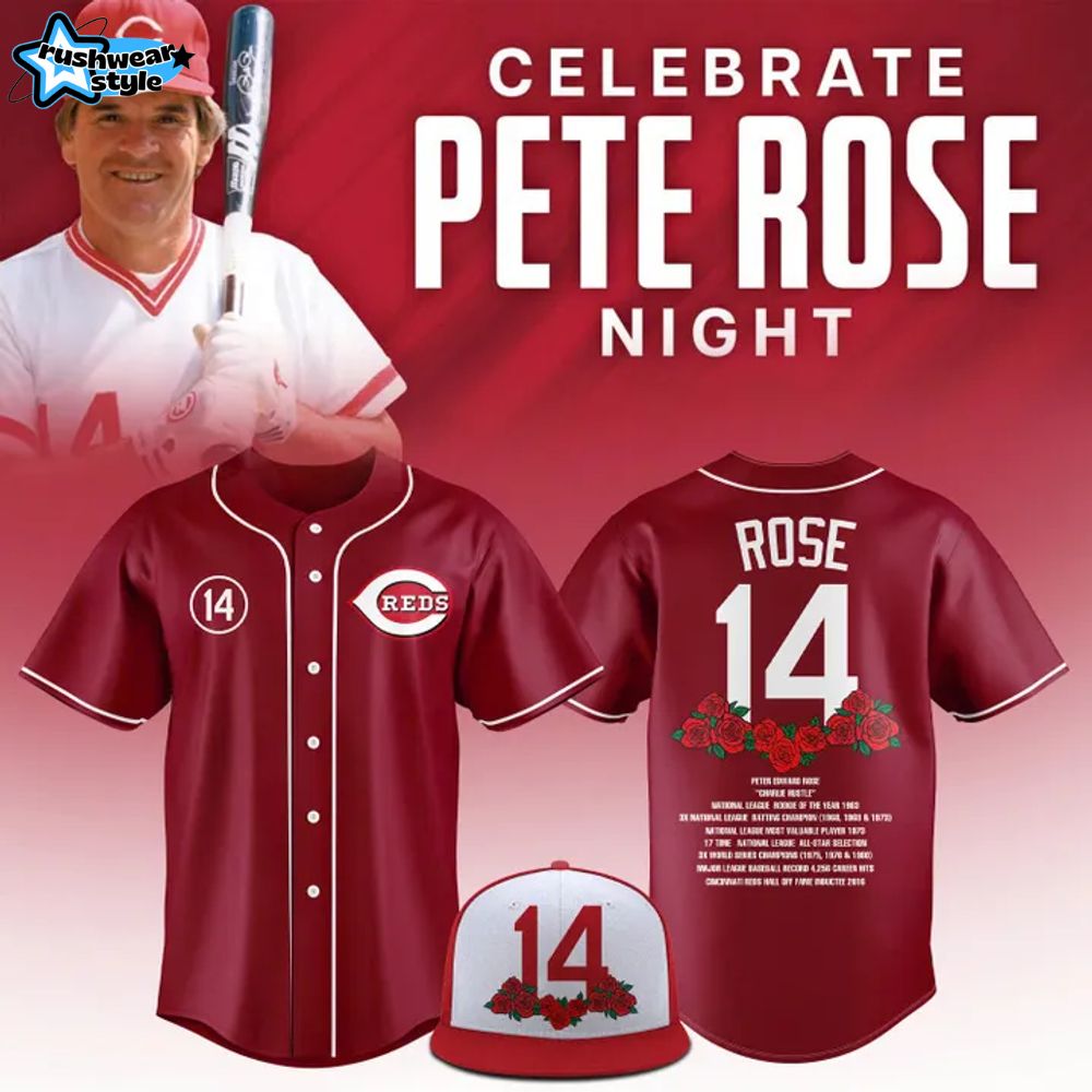 Cincinnati Reds MLB x Pete Rose Night Baseball Jersey 2025 Cincinnati Reds MLB x Pete Rose Night Baseball Jersey 2025