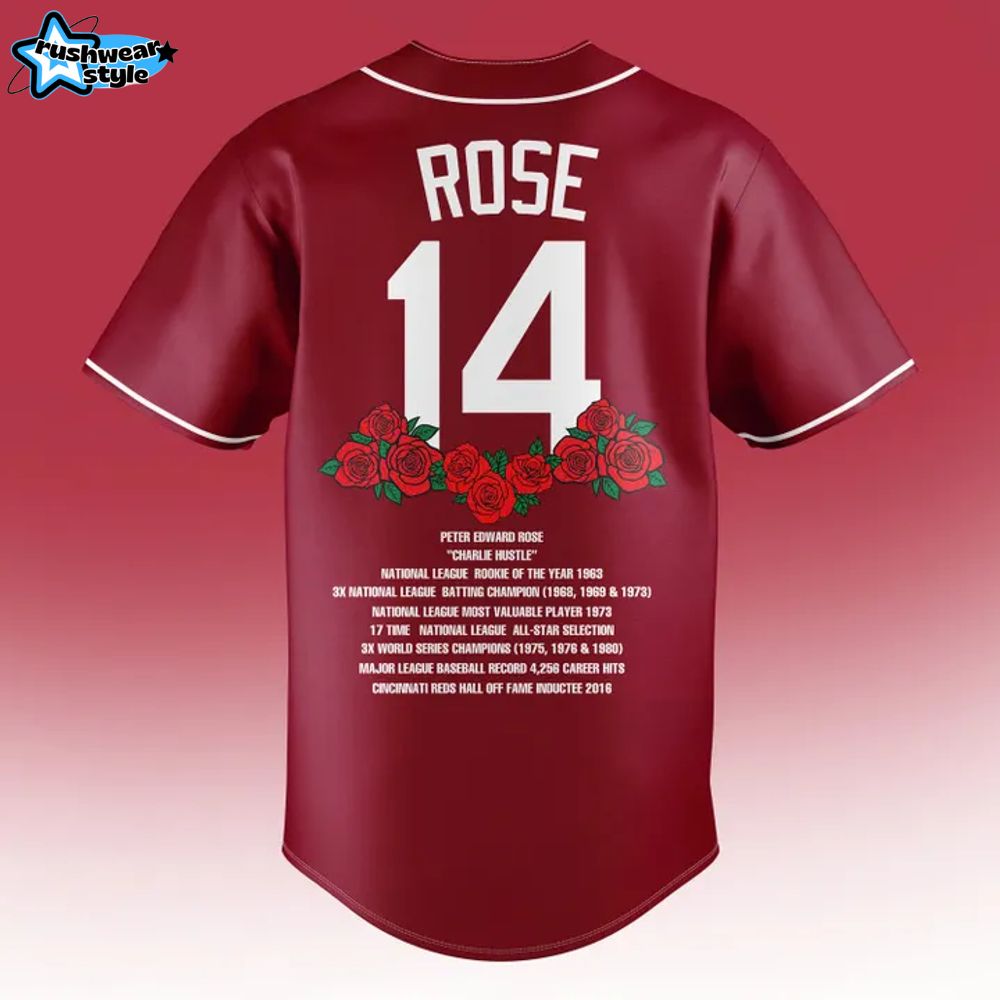 Cincinnati Reds MLB x Pete Rose Night Baseball Jersey 2025 Cincinnati Reds MLB x Pete Rose Night Baseball Jersey 2025