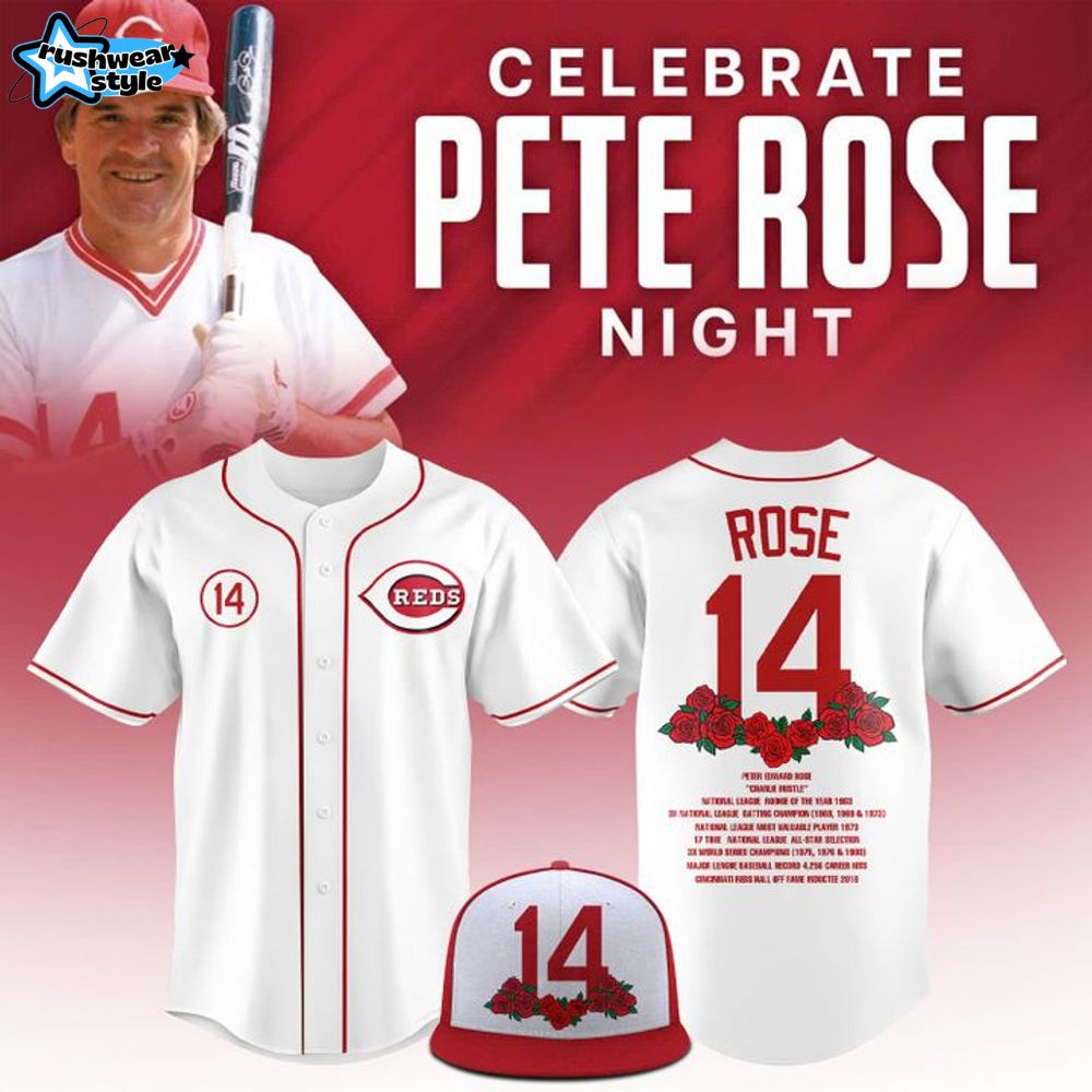 Cincinnati Reds X Pete Rose Night Baseball Jersey Cincinnati Reds X Pete Rose Night Baseball Jersey
