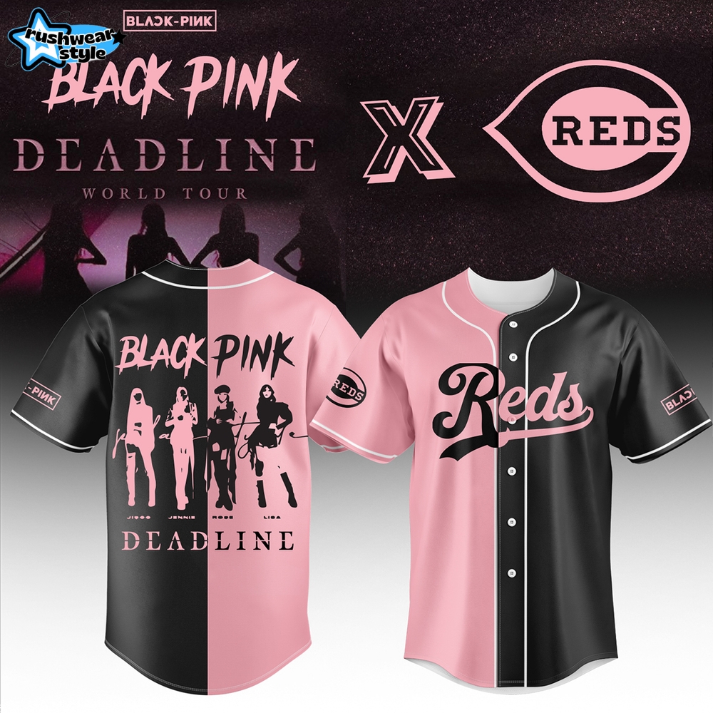 Cincinnati Reds x Blackpink Deadline World Tour Baseball Jersey 2025 Cincinnati Reds x Blackpink Deadline World Tour Baseball Jersey 2025