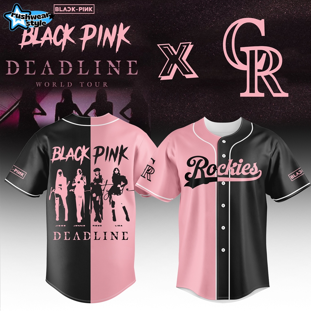 Colorado Rockies x Blackpink Deadline World Tour Baseball Jersey 2025 Colorado Rockies x Blackpink Deadline World Tour Baseball Jersey 2025
