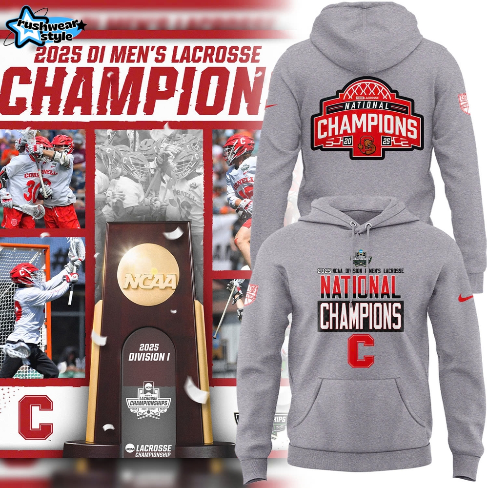 Cornell Big Red 2025 National Champions Division I Lacrosse Hoodie Cornell Big Red 2025 National Champions Division I Lacrosse Hoodie