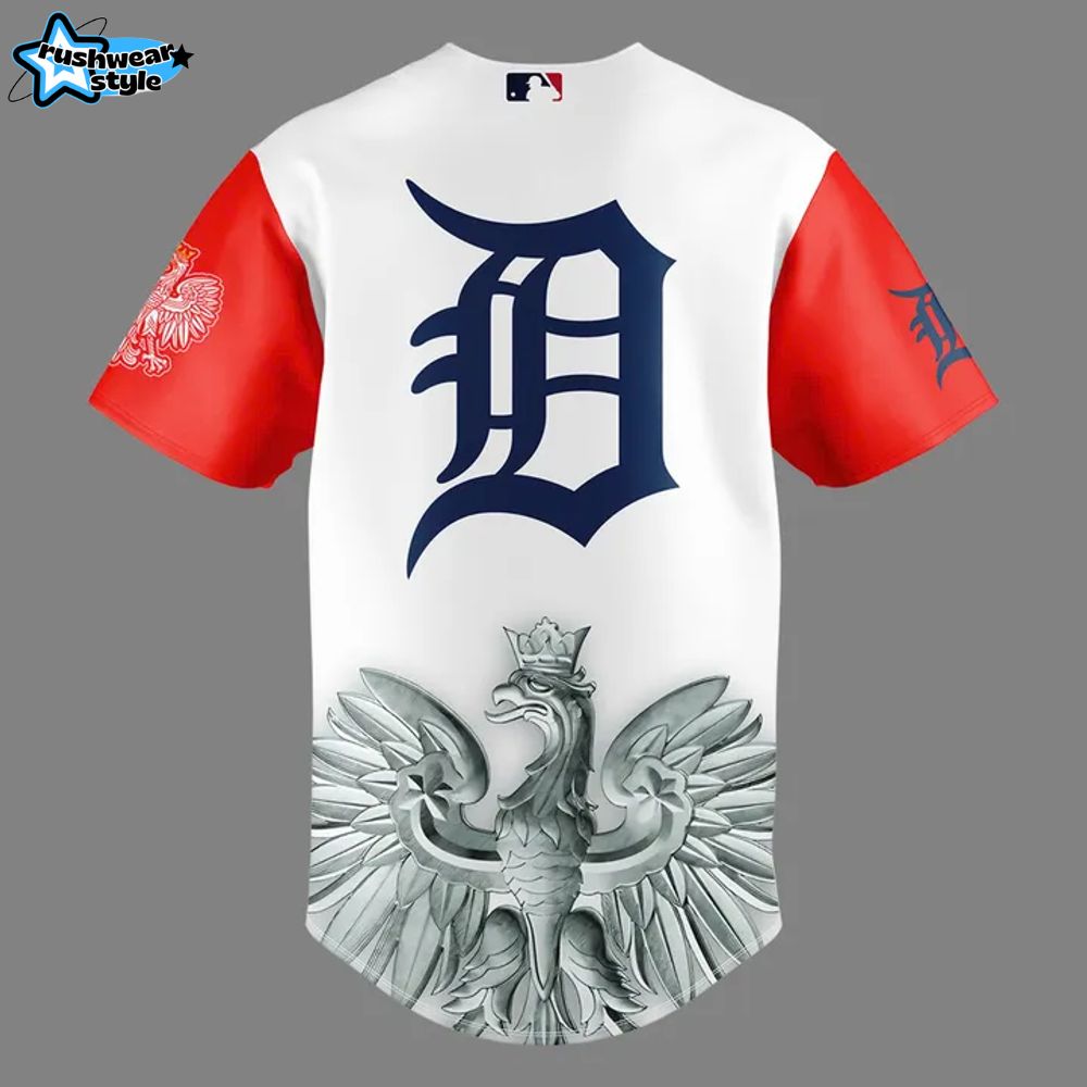 Detroit Tigers 2025 Polish Heritage Jersey Detroit Tigers 2025 Polish Heritage Jersey