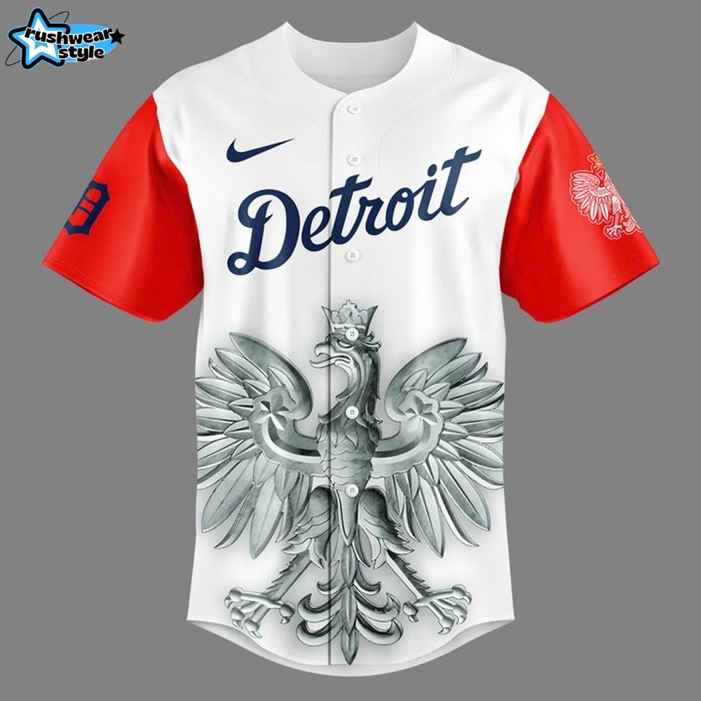 Detroit Tigers 2025 Polish Heritage Jersey Detroit Tigers 2025 Polish Heritage Jersey
