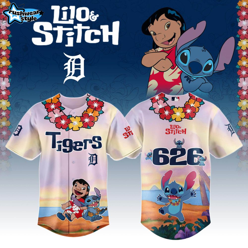Detroit Tigers MLB x Lilo and Stitch New 2025 Jersey 2025/ Detroit Tigers MLB x Lilo and Stitch New 2025 Jersey 2025/
