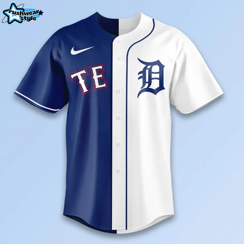 Detroit Tigers x Texas Rangers Jung Family Custom Baseball Jersey Detroit Tigers x Texas Rangers Jung Family Custom Baseball Jersey