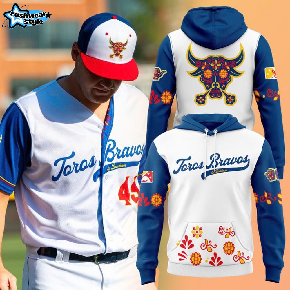 Durham Bulls Latin American Hispanic "Toros Bravos" Special Hoodie Durham Bulls Latin American Hispanic "Toros Bravos" Special Hoodie