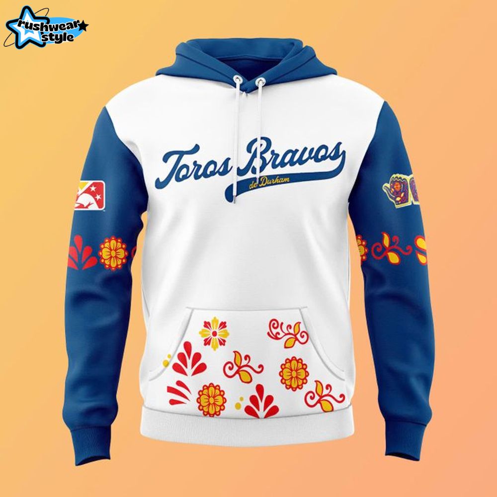 Durham Bulls Latin American Hispanic "Toros Bravos" Special Hoodie Durham Bulls Latin American Hispanic "Toros Bravos" Special Hoodie