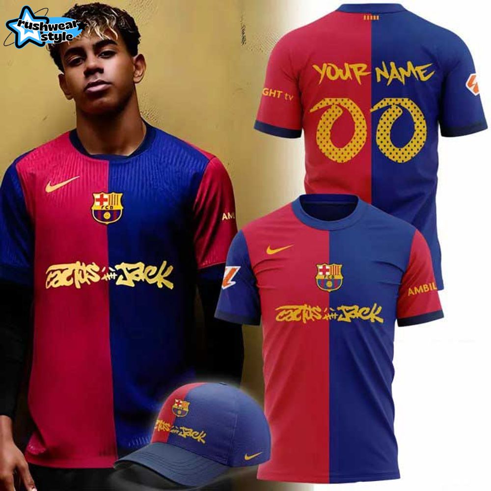 FC Barcelona X Travis Scott Cactus Jack Custom Soccer Jersey FC Barcelona X Travis Scott Cactus Jack Custom Soccer Jersey