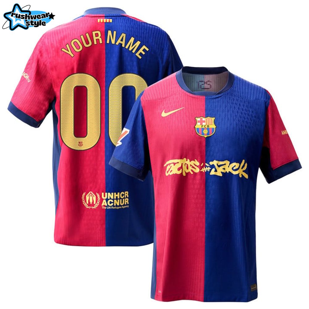 FC Barcelona X Travis Scott Cactus Jack Custom Soccer Jersey FC Barcelona X Travis Scott Cactus Jack Custom Soccer Jersey