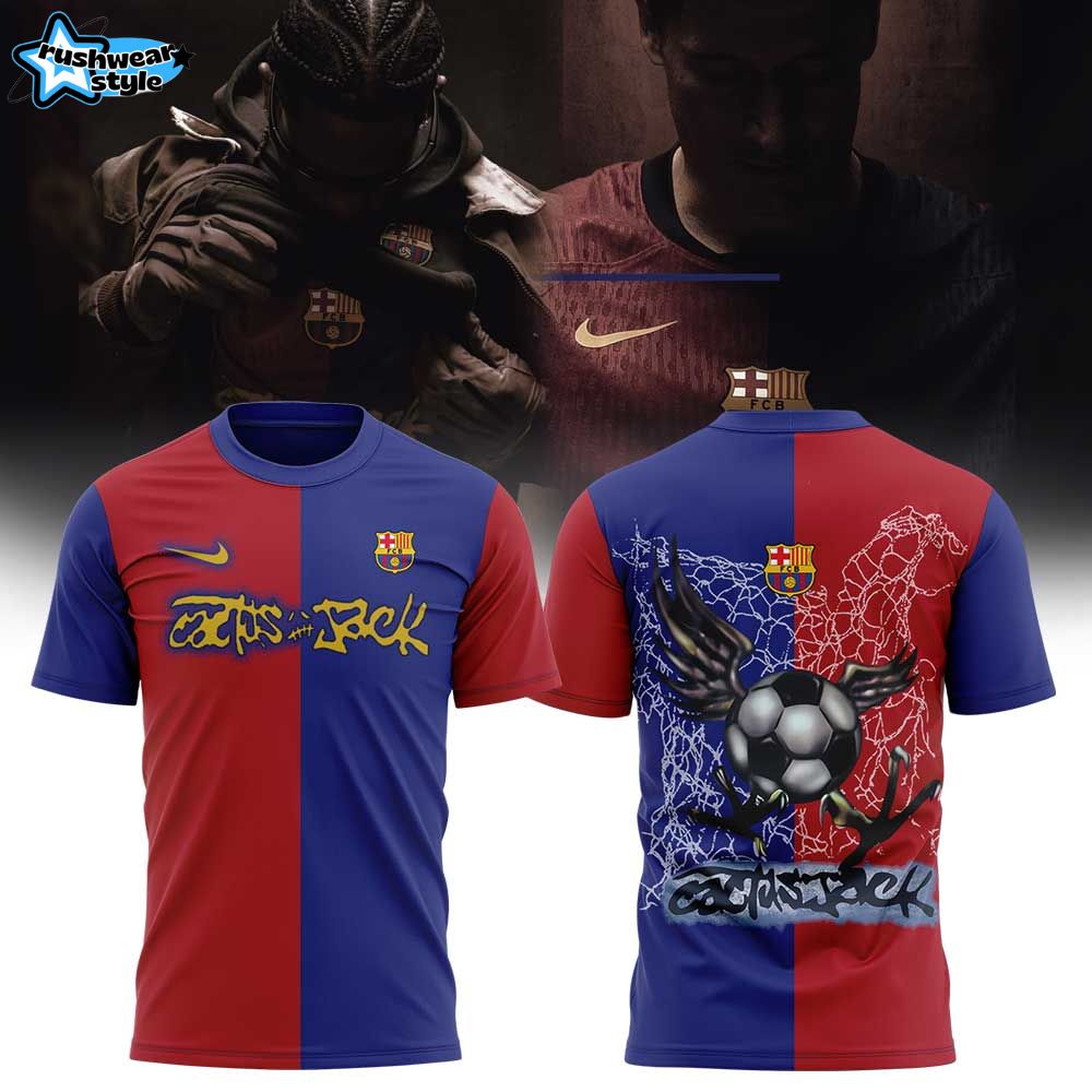 FC Barcelona x Travis Scott Brings Cactus Jack to El Clasico Jersey FC Barcelona x Travis Scott Brings Cactus Jack to El Clasico Jersey