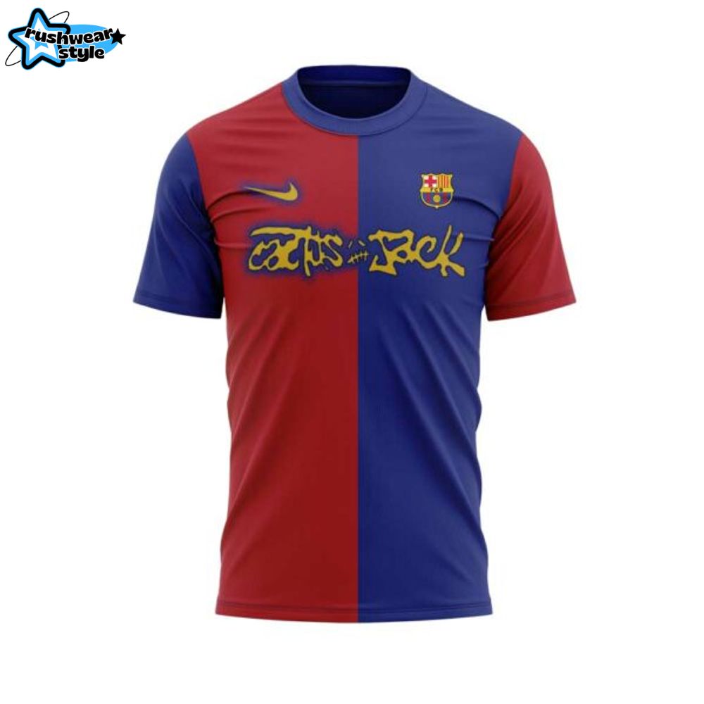 FC Barcelona x Travis Scott Brings Cactus Jack to El Clasico Jersey FC Barcelona x Travis Scott Brings Cactus Jack to El Clasico Jersey