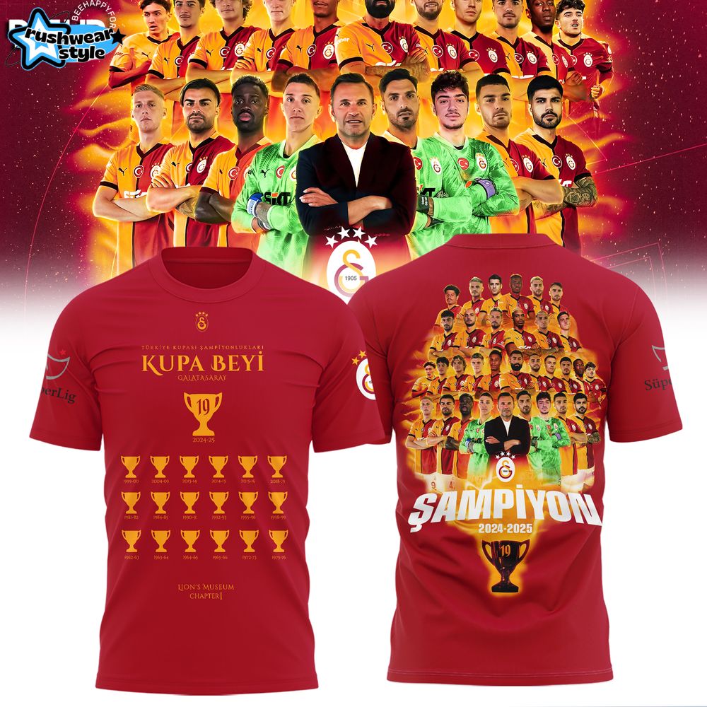 Galatasaray SK Super Lig 2025 Champions Special Shirt Galatasaray SK Super Lig 2025 Champions Special Shirt