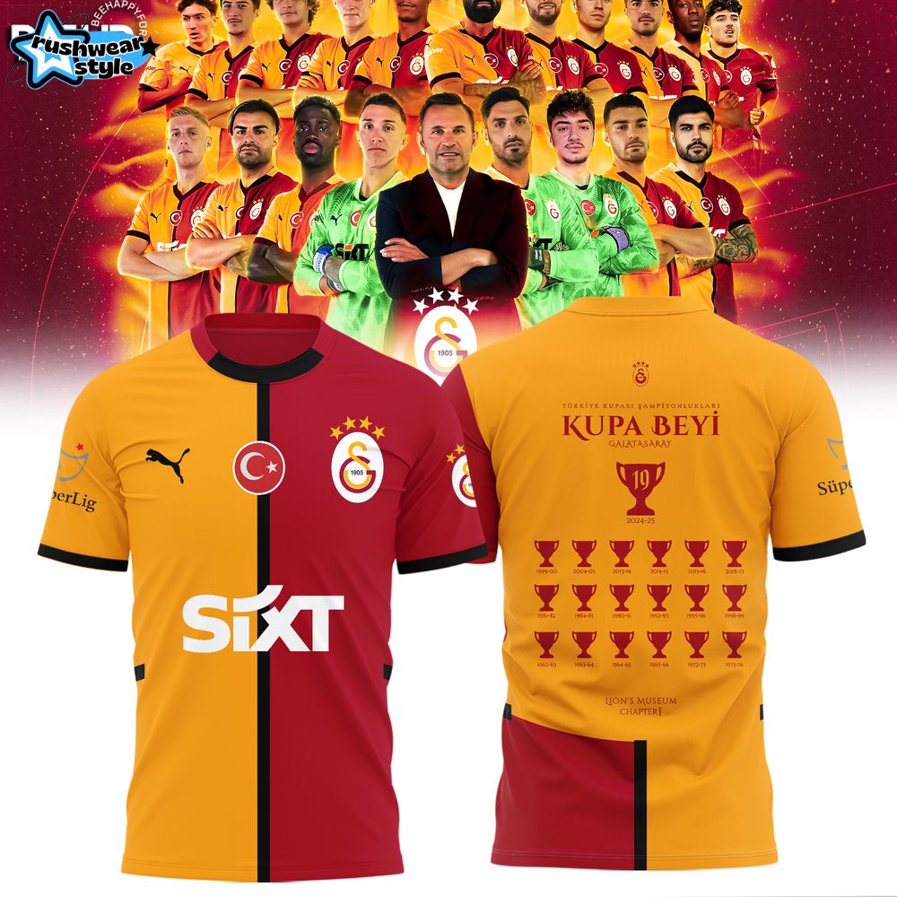 Galatasaray Turkish Super Lig 2025 Champions Limited Edition Shirt Galatasaray Turkish Super Lig 2025 Champions Limited Edition Shirt