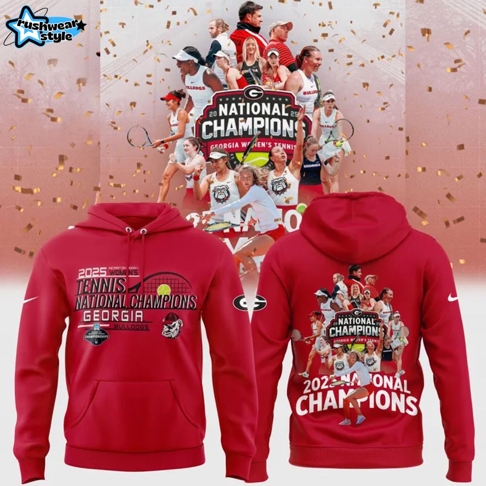 Georgia Bulldogs 2025 NCAA Women's Tennis National Champions Hoodie Georgia Bulldogs 2025 NCAA Women's Tennis National Champions Hoodie