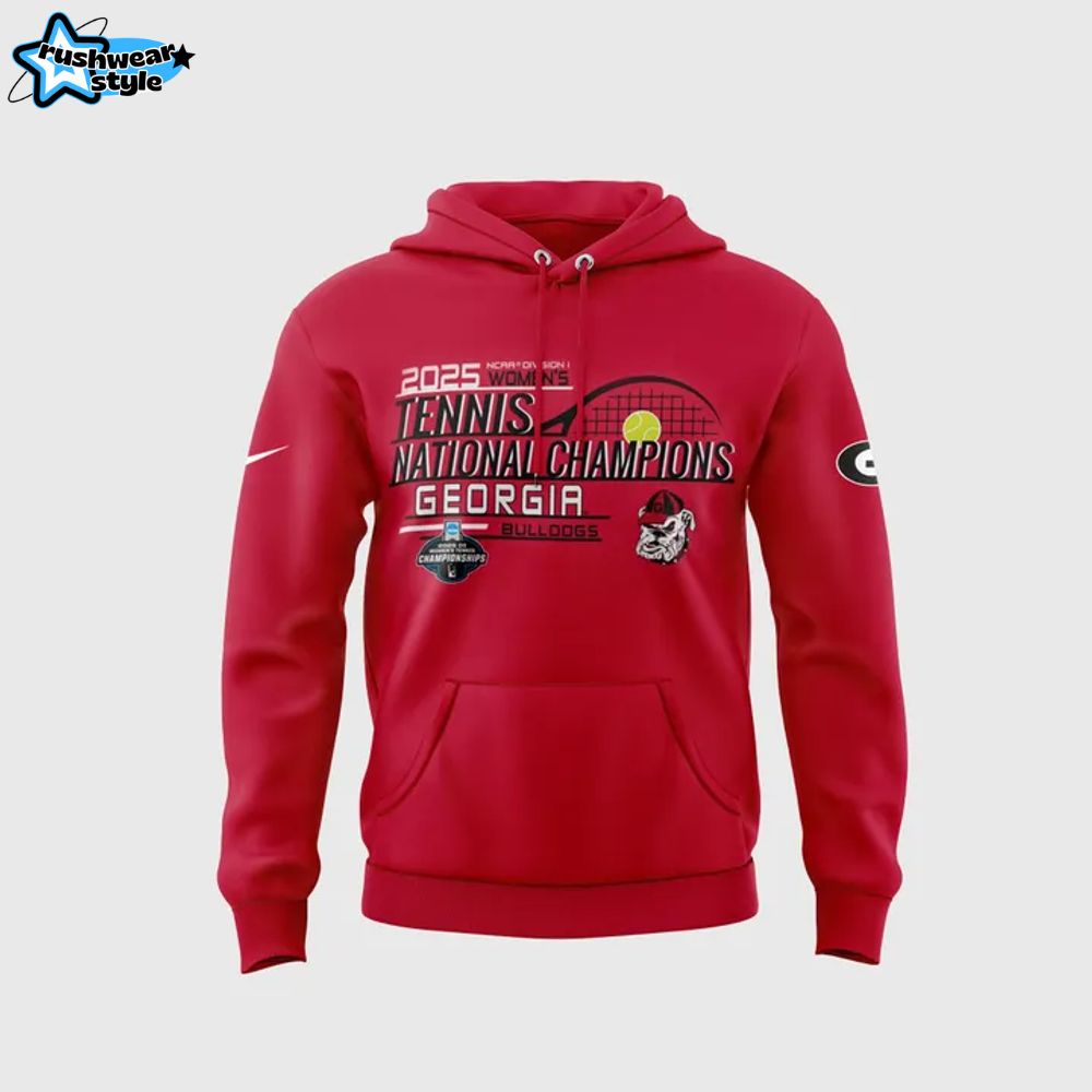 Georgia Bulldogs 2025 NCAA Women's Tennis National Champions Hoodie Georgia Bulldogs 2025 NCAA Women's Tennis National Champions Hoodie