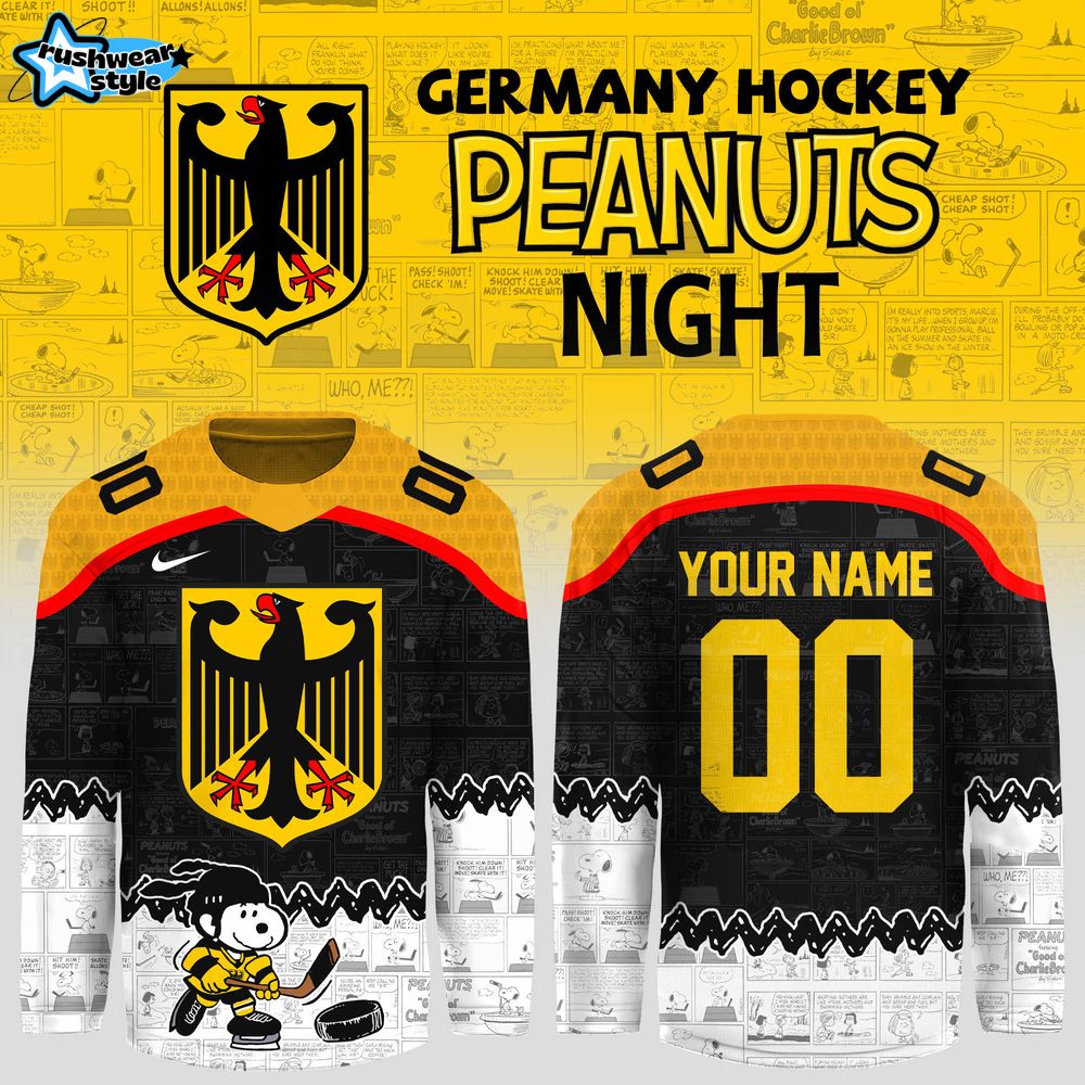 Germany Hockey x Snoopy International Ice Hockey Federation Hockey Jersey Germany Hockey x Snoopy International Ice Hockey Federation Hockey Jersey