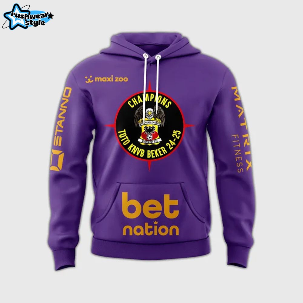 Go Ahead Eagles Bekerwinnaar Special Purple Hoodie Go Ahead Eagles Bekerwinnaar Special Purple Hoodie
