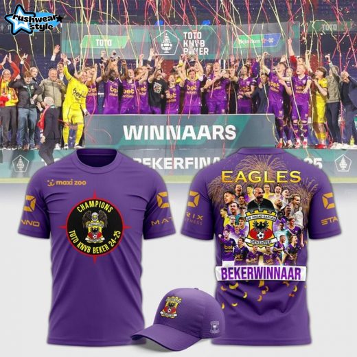 Go Ahead Eagles Bekerwinnaar Special Purple Tee