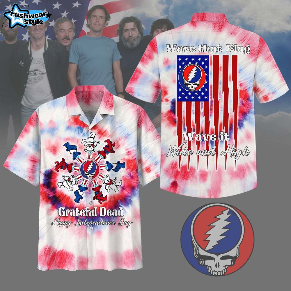 Grateful Dead Happy Independence Day Special Hawaiian Shirt Grateful Dead Happy Independence Day Special Hawaiian Shirt
