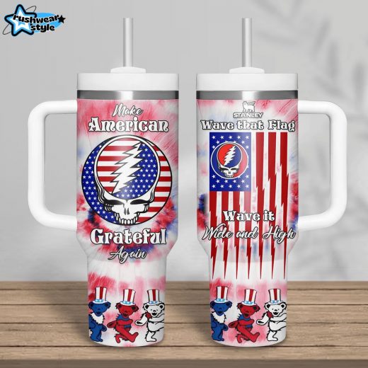 Grateful Dead Happy Independence Day Tumbler 40oz With Handle