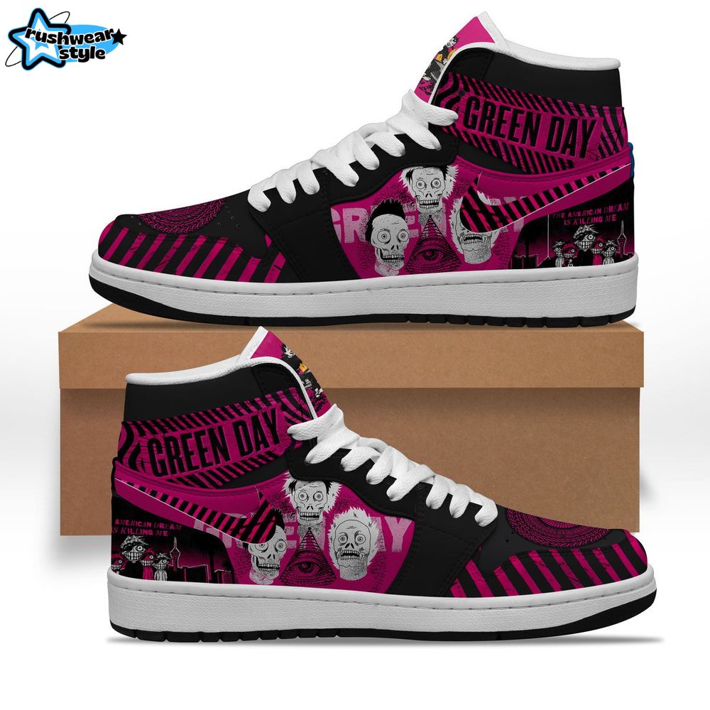 Green Day Air Jordan 1 Sneaker Green Day Air Jordan 1 Sneaker