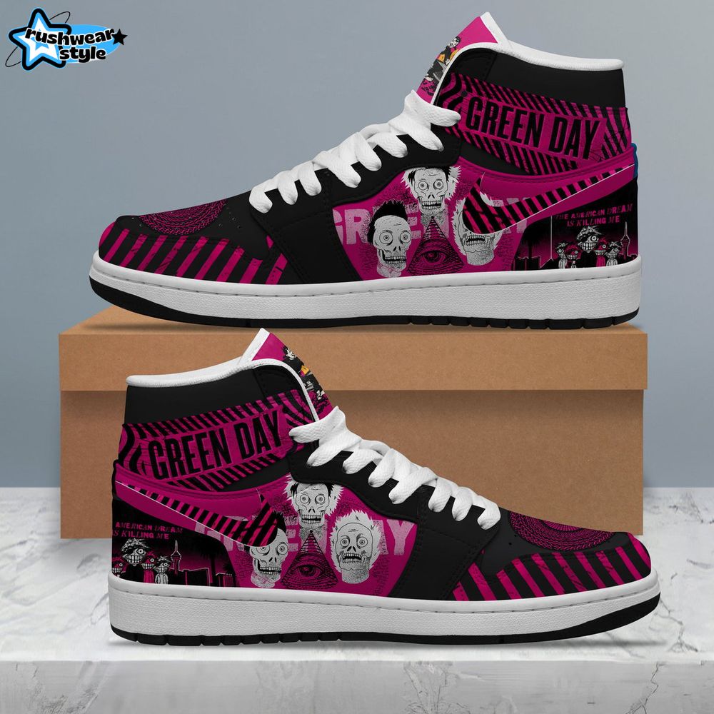 Green Day Air Jordan 1 Sneaker Green Day Air Jordan 1 Sneaker