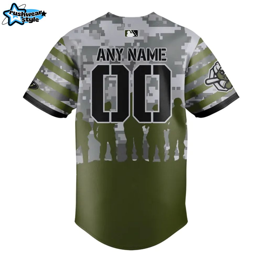 Greensboro Grasshoppers x Military Appreciation Night Camo Personalized Baseball Jersey Greensboro Grasshoppers x Military Appreciation Night Camo Personalized Baseball Jersey